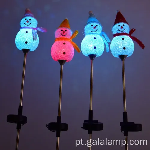 Iluminando luminárias de piso solar festivo de boneco